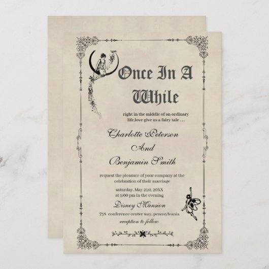  sprookje Storybook Weddenschap Kaart (Voorkant / Achterkant)