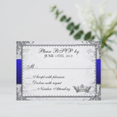  sprookje Storybook Weddenschap RSVP Grey (Staand voorkant)