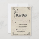 sprookje Storybook Weddenschap RSVP Kaartje (Voorkant)