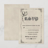 sprookje Storybook Weddenschap RSVP Kaartje (Voorkant / Achterkant)