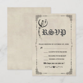  sprookje Storybook Weddenschap RSVP Kaartje