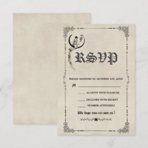  sprookje Storybook Weddenschap RSVP Kaartje