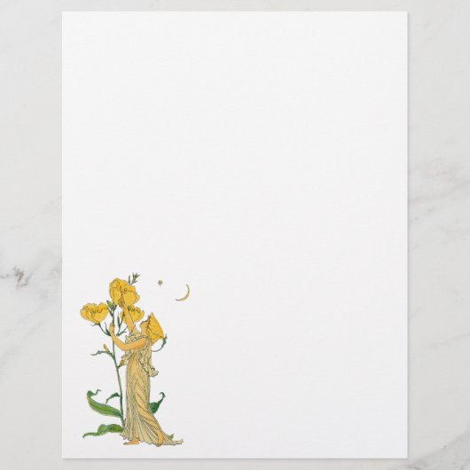 Sprookje, teunisbloem, Walter Crane Flyer (Voorkant)