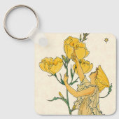 Sprookje, teunisbloem, Walter Crane Sleutelhanger (Voorkant)