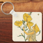 Sprookje, teunisbloem, Walter Crane Sleutelhanger (Voorkant)