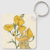 Sprookje, teunisbloem, Walter Crane Sleutelhanger (Achterkant)