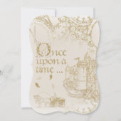 Sprookje Thema Kasteel Carriage Gold Glitter Kaart (Voorkant)