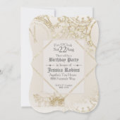 Sprookje Thema Kasteel Carriage Gold Glitter Kaart (Achterkant)