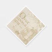 Sprookje Thema Kasteel Carriage Gold Servet (Hoek)