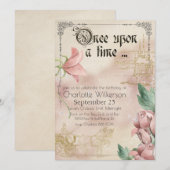 Sprookje Thema Kasteel en Carriage Kaart (Voorkant / Achterkant)