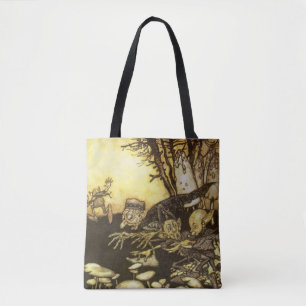 Sprookje uit de oude doos, groep arbeiders door Ra Tote Bag