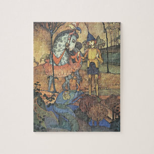 Sprookje uit het verleden, een dappere ridder en d legpuzzel