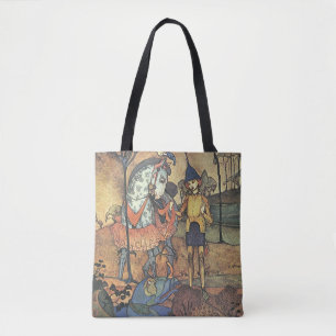 Sprookje uit het verleden, een dappere ridder en d tote bag