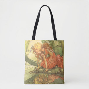Sprookje uit het verleden, kikkerprinses bij vijve tote bag