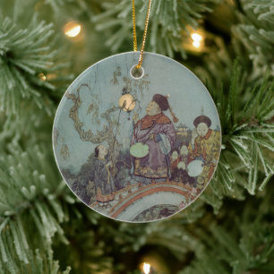 Sprookje uit het verleden, Nachtegaal door Edmund  Keramisch Ornament