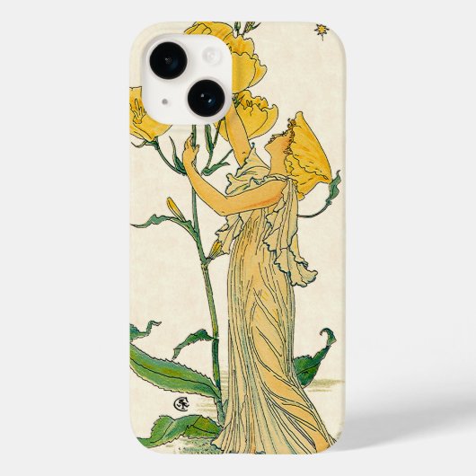 Sprookje uit het verleden, teunisbloem, Walter Cra Case-Mate iPhone Case (Achterkant)