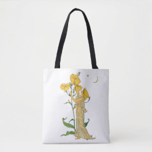 Sprookje uit het verleden, teunisbloem, Walter Cra Tote Bag
