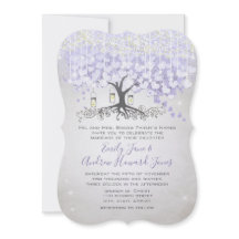 Sprookje Ultra Violet Hart Blad Boom Bruiloft