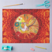 Sprookje van de bloemen ,Red Yellow Fantasy Tissuepapier (Craft)