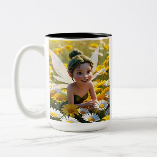 Sprookje van de Daisy Tweekleurige Koffiemok (Links)