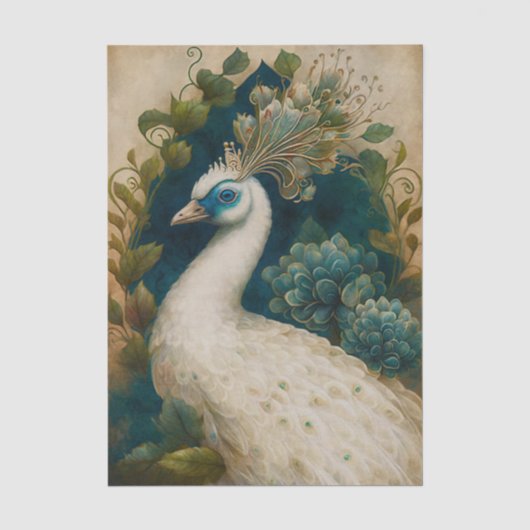 Sprookje van witte pauw tissuepapier (Voorkant)