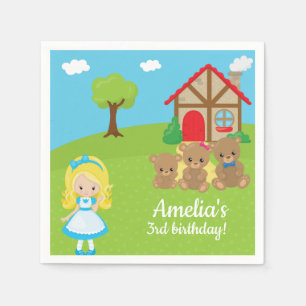 Sprookje VerhaalTijd Goudlokje Drie Beren Servet