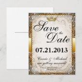 Sprookje Verhalenboek Bruiloft Save the Date Aankondigingskaart (Voorkant / Achterkant)