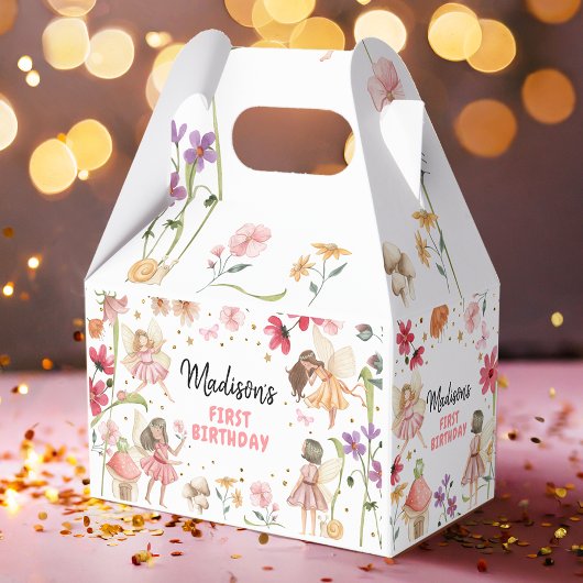 Sprookje Verjaardag 1e betoverde Bos Meisje Bloeme Bedankdoosjes