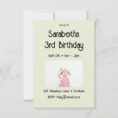 Sprookje Verjaardag Magische Uitnodiging (Achterkant)