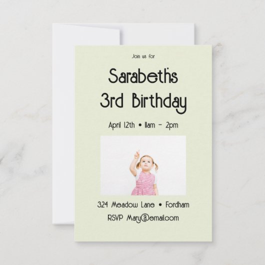 Sprookje Verjaardag Magische Uitnodiging (Achterkant)