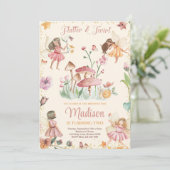 Sprookje Verjaardag Uitnodiging Betoverd Bos Uitno (Staand voorkant)