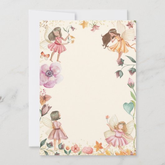 Sprookje Verjaardag Uitnodiging Betoverd Bos Uitno (Achterkant)