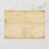 Sprookje Vintage bruiloft Details Kaart (Achterkant)