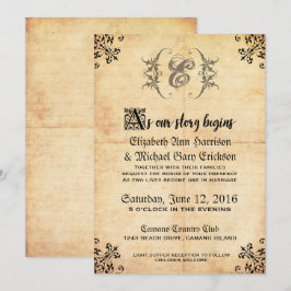 Sprookje Vintage bruiloft uitnodiging