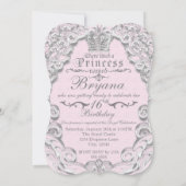 Sprookje Vintage Verhalenboek Prinses Uitnodiging (Achterkant)