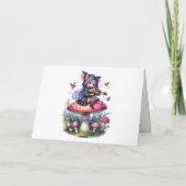 Sprookje Viola spelen op een paddenstoel magische Kaart (Achterkant)