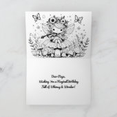 Sprookje Viola spelen op een paddenstoel magische Kaart (Binnen)