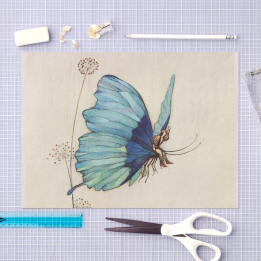  sprookje vlinder — ontkoppeling tissuepapier (Craft)