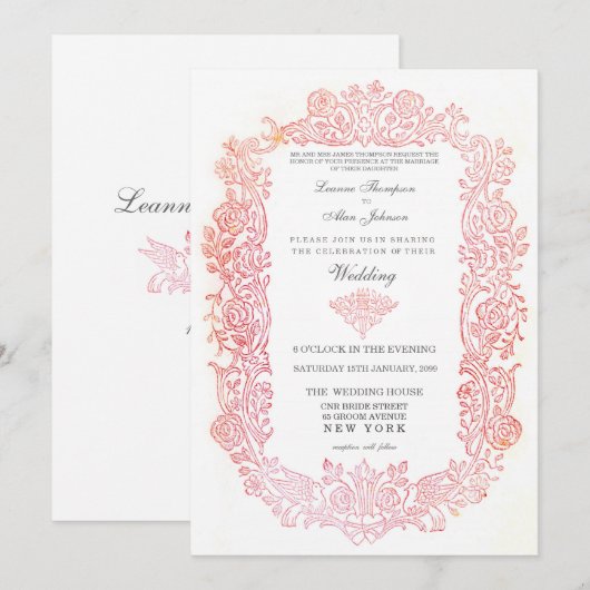 sprookje Vogelgrens Uitnodiging (Voorkant / Achterkant)