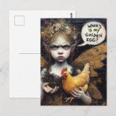 Sprookje Waar Mijn Gouden Ei Geïrriteerd Met Hen Briefkaart (Voorkant / Achterkant)
