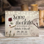 sprookje Weddenschap Save the Date Aankondigingskaart<br><div class="desc">Candelabra & Clock Fairytale Wedding Save the Date Announements.</div>