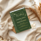 Sprookje Whimsical Book Hoesje Emerald Wedding Folie Uitnodiging