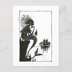  sprookje zeemeermin illustratie briefkaart