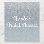 Sprookje Zilver Glitter Glam Party Wijn Labels Wijn Etiket (Enkel label)