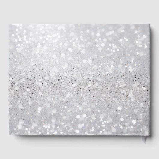 Sprookje Zilveren Glitter Bruiloft Gastenboek (Achterkant)