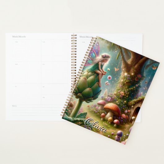 Sprookje zittend op een artisjok Magical Personali Planner (Display)