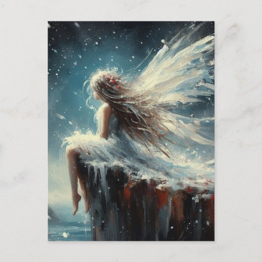 Sprookje Zittend op een klif Briefkaart (Voorkant)