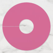 Sprookjes Baby Shower Roze Wijnglaslabel (Achterkant)