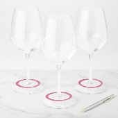 Sprookjes Baby Shower Roze Wijnglaslabel (Set)