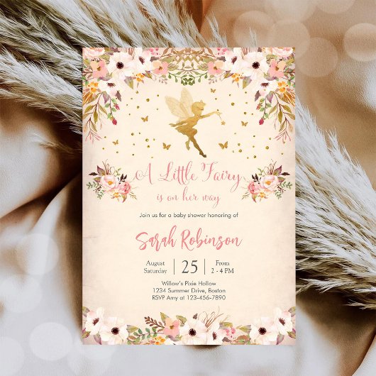 Sprookjes Baby Shower Uitnodiging